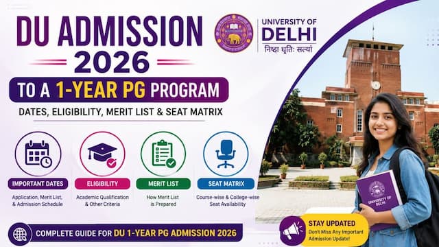 DU Admission to a 1year PG program