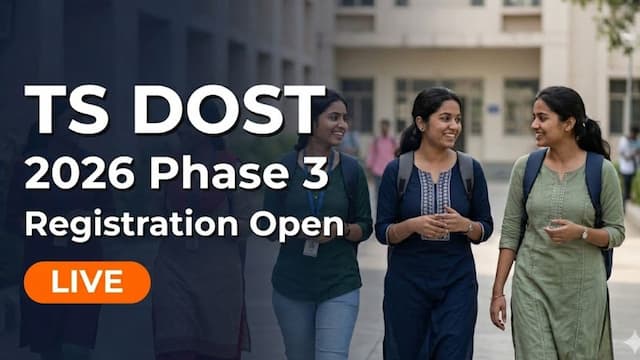 TS DOST 2026 Phase 3 Registration Open Last Date June 15