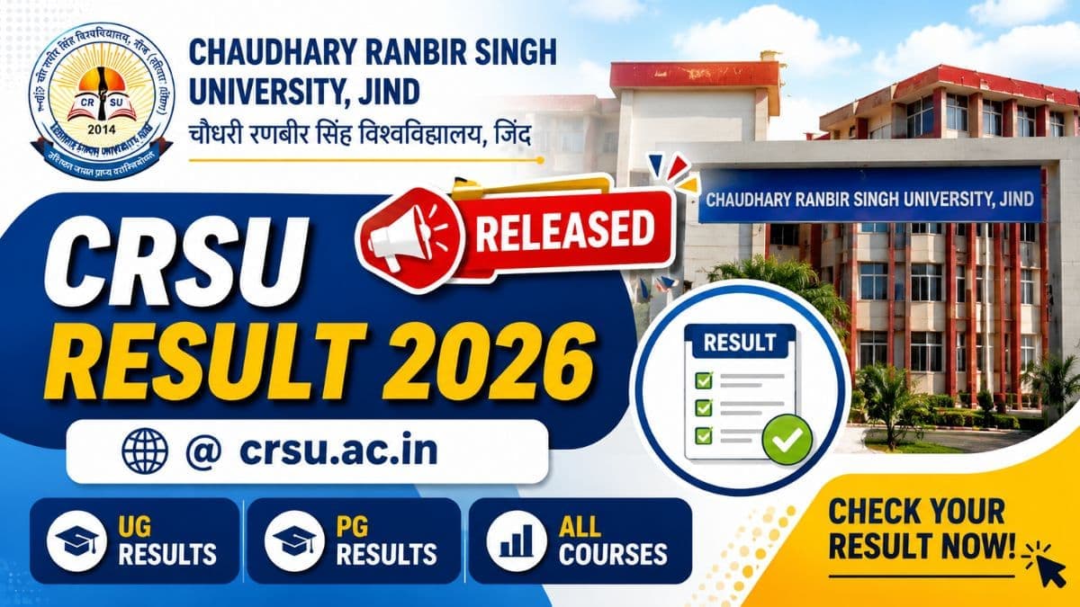 CRSU Result 2026 (Released) @crsu.ac.in : Check UG, PG, Result